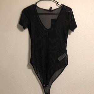 Black see through bodysuit